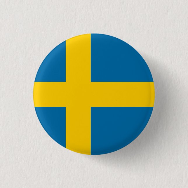 Flag of Sweden Button (Front)
