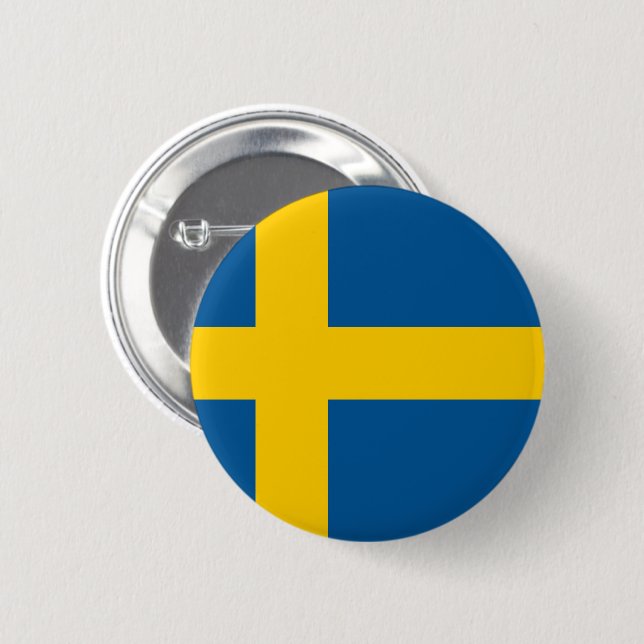 Flag of Sweden Button (Front & Back)