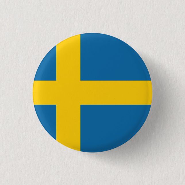 Flag of Sweden Button (Front)