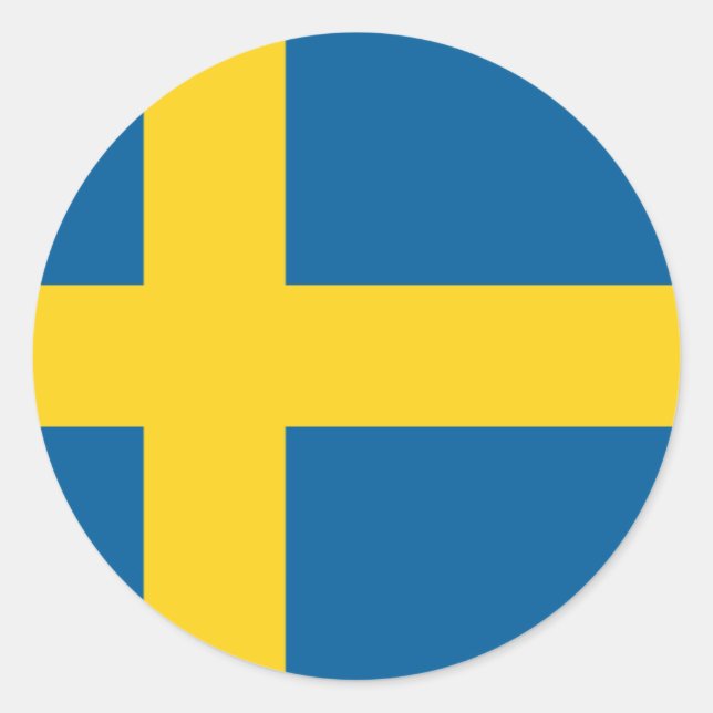 Flag of Sweden Classic Round Sticker (Front)