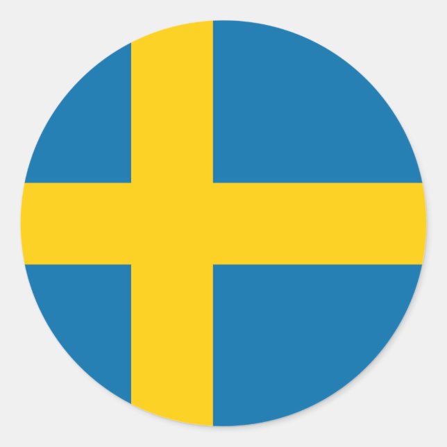 Flag of Sweden Classic Round Sticker (Front)