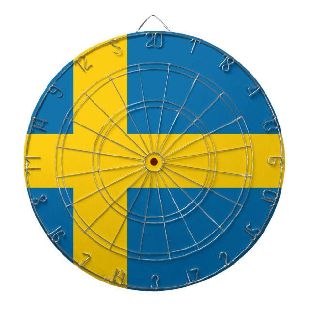 Flag of Sweden Dart Board (Front)