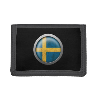 Flag of Sweden Disc Tri-fold Wallet