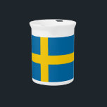 Flag of Sweden Drink Pitcher<br><div class="desc">Flag of Sweden - Sveriges flagga</div>