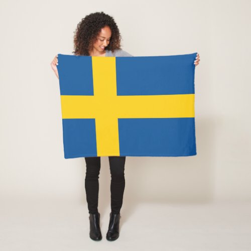 Flag of Sweden Fleece Blanket