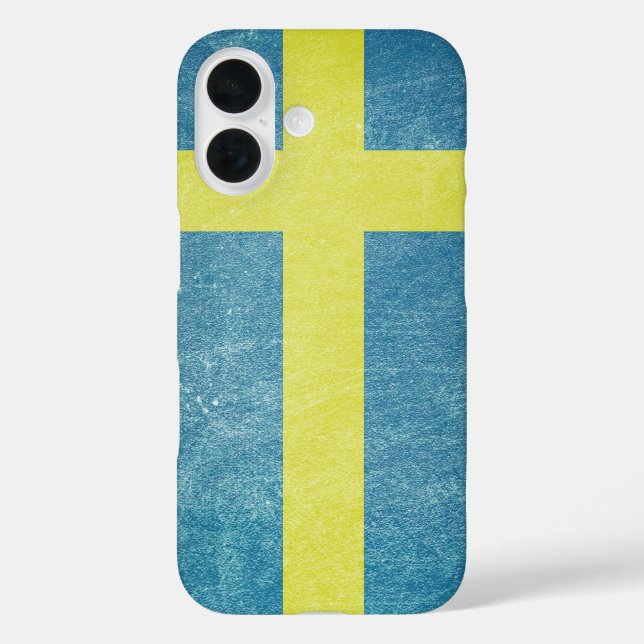 Flag of Sweden Grunge Case-Mate iPhone Case (Back)