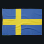 Flag of Sweden Hand Towel<br><div class="desc">The beautiful blue and yellow flag of Sweden.</div>
