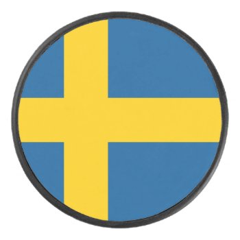 Flag Of Sweden Hockey Puck by kfleming1986 at Zazzle