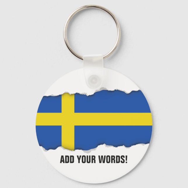 Flag of Sweden Keychain (Front)