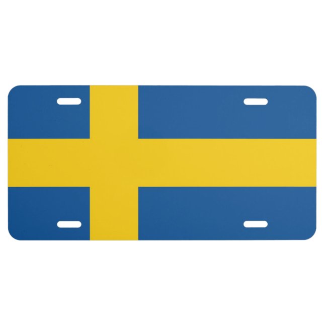 Flag of Sweden License Plate (Front)