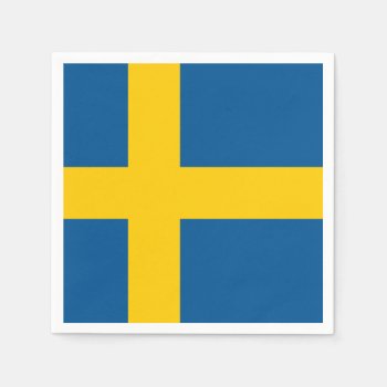 Flag Of Sweden Paper Napkins by kfleming1986 at Zazzle