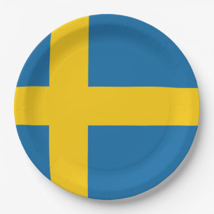 Flag of Sweden Paper Plates