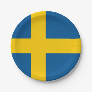 Flag of Sweden Paper Plates