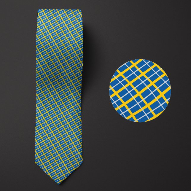 Flag of Sweden Pattern Neck Tie (Creator Uploaded)