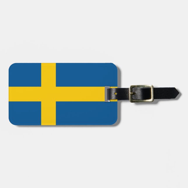 Flag of Sweden Personalized Luggage Tag (Front Horizontal)