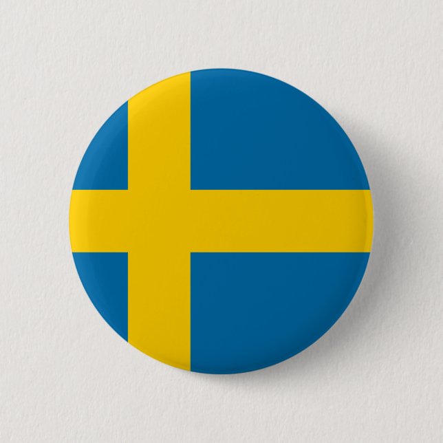 Flag of Sweden Pinback Button (Front)