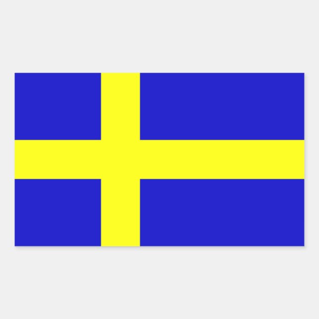 Flag of Sweden Rectangular Sticker (Front)
