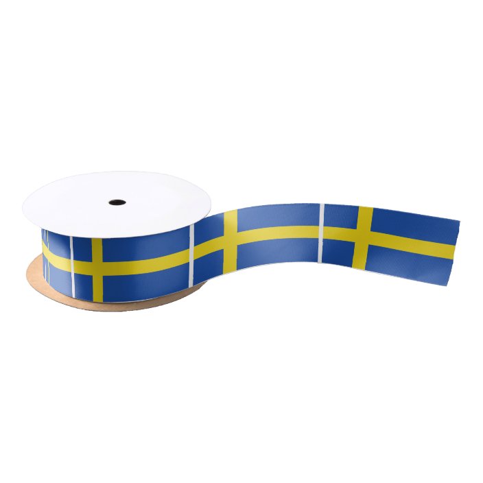 Flag of Sweden Satin Ribbon | Zazzle.com