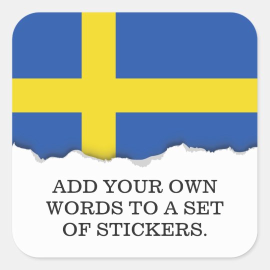 Flag of Sweden Square Sticker | Zazzle.com