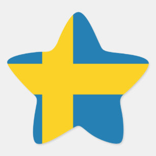 Flag of Sweden Star Sticker