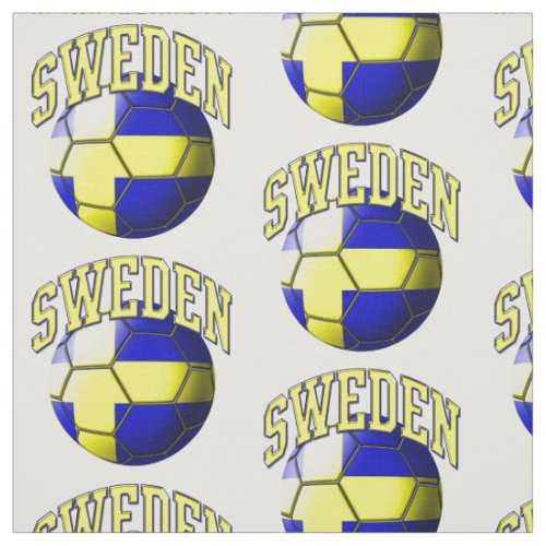 Flag of Sweden Swedish Soccer Ball Pattern Fabric
