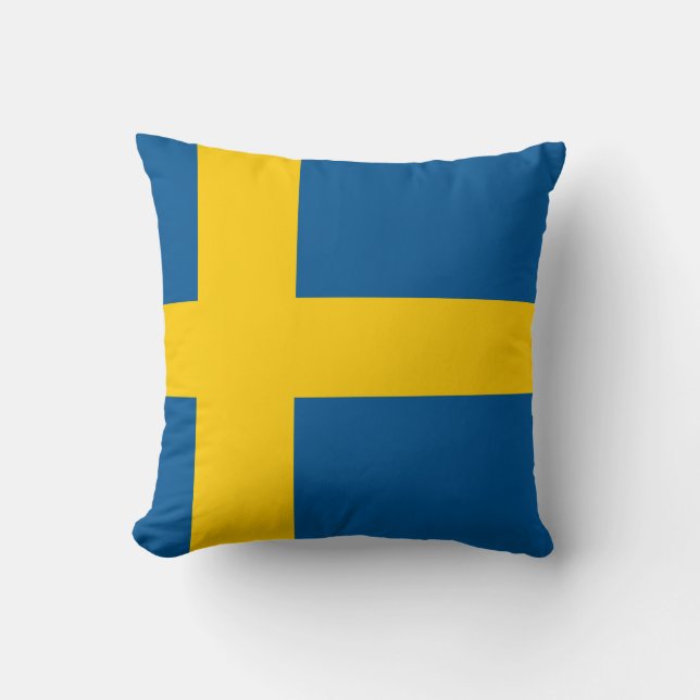 flag of sweden throw pillow (Front)