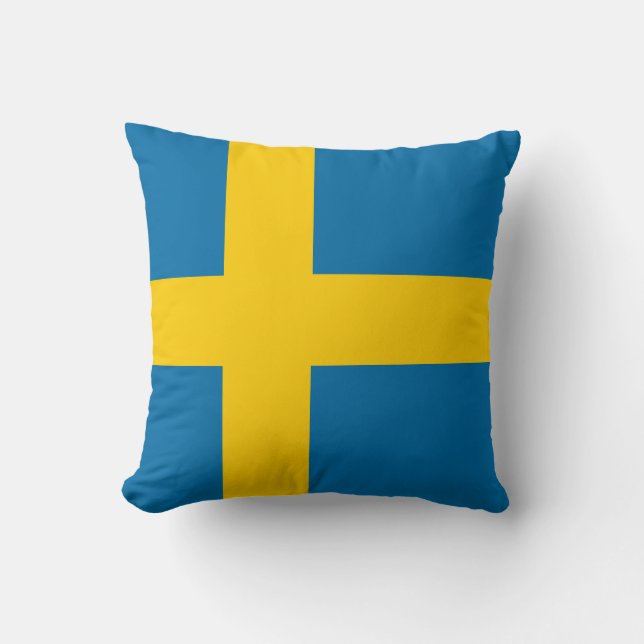 Flag of Sweden Throw Pillow (Front)