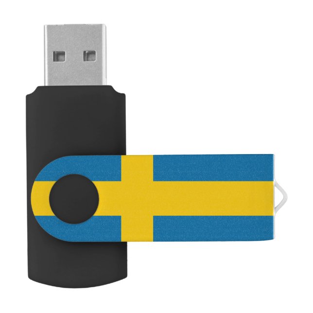Flag of Sweden USB Flash Drive (Opened)