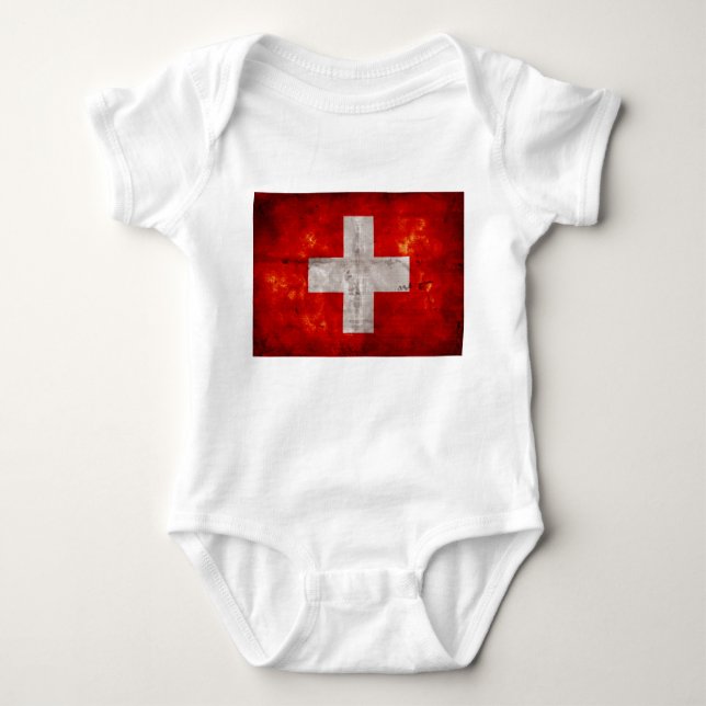 Flag of Switzerland Baby Bodysuit (Front)