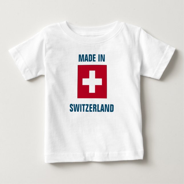 Flag of Switzerland Baby T-Shirt (Front)