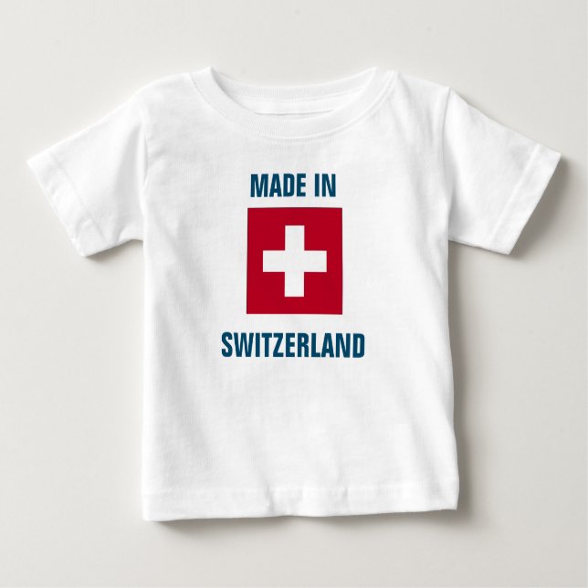 Flag of Switzerland Baby T-Shirt (Front)