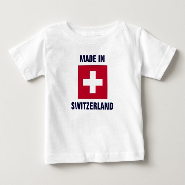 Flag of Switzerland Baby T-Shirt (Front)