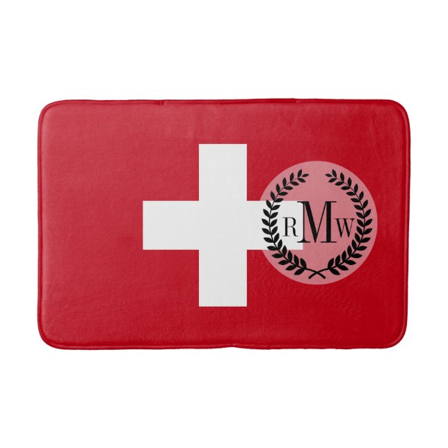 Flag of Switzerland Bathroom Mat (Front)
