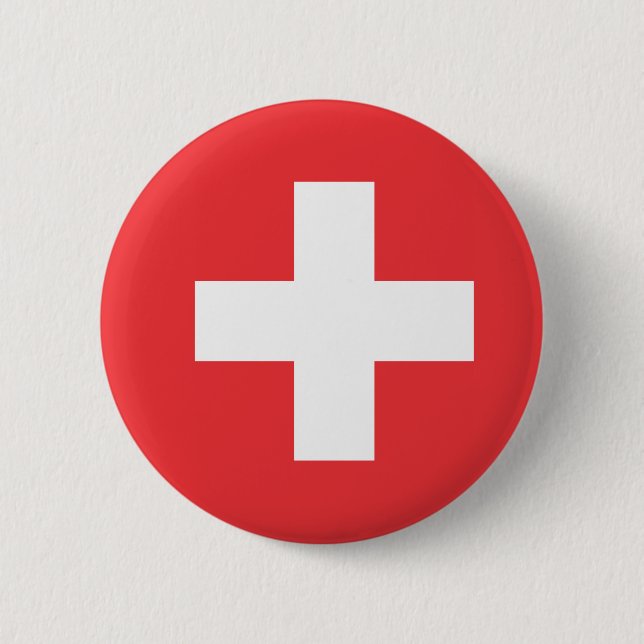 Flag of Switzerland Button (Front)