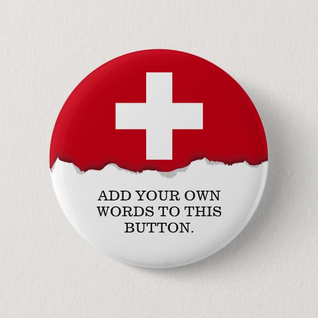 Flag of Switzerland Button (Front)