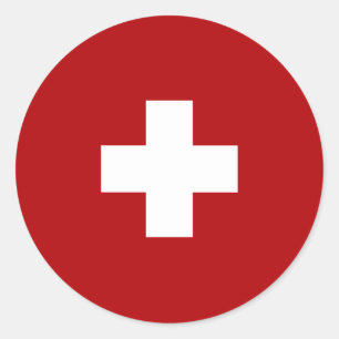 Flag of Switzerland Classic Round Sticker