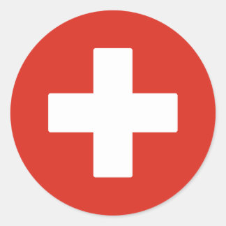 Flag of Switzerland Classic Round Sticker