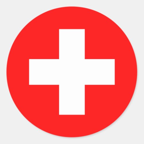Flag of Switzerland Classic Round Sticker