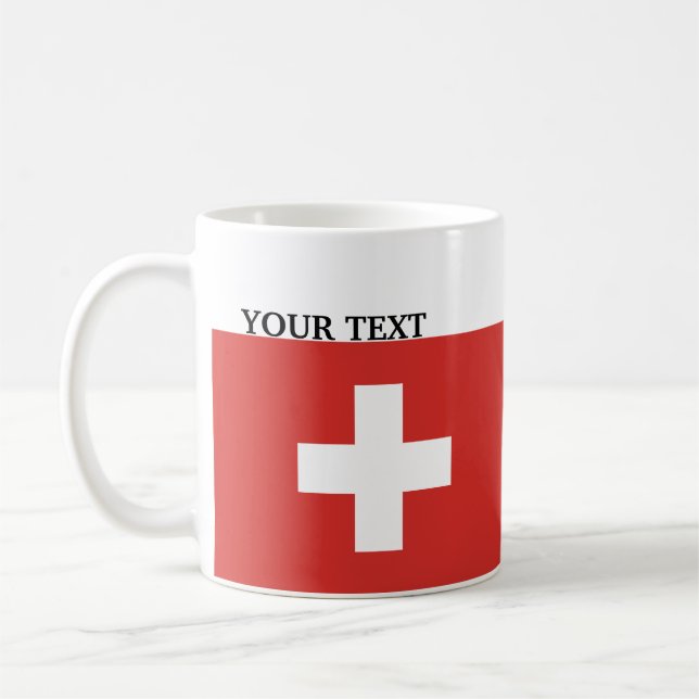 Flag of Switzerland Coffee Mug (Left)