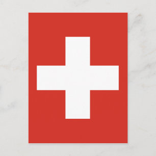 Flag of Switzerland - Die Nationalflagge der Schwe Postcard