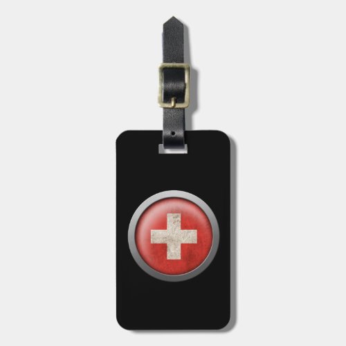 Flag of Switzerland Disc Luggage Tag