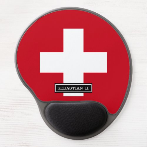 Flag of Switzerland Gel Mouse Pad