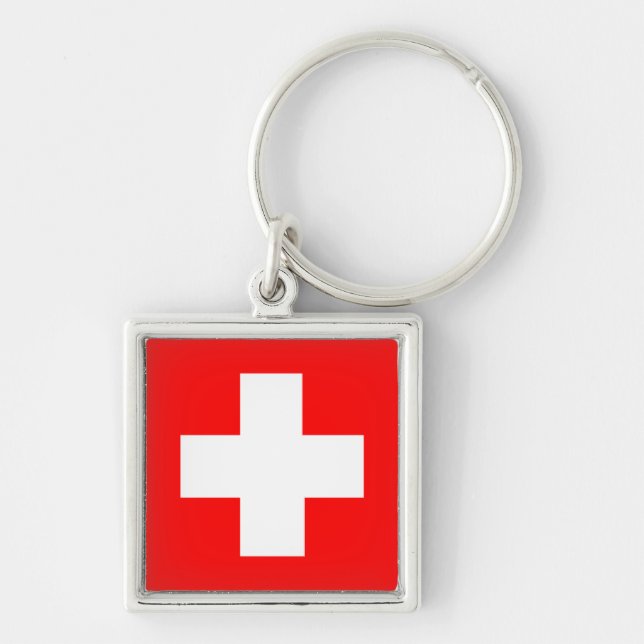 Flag of Switzerland Keychain (Front)
