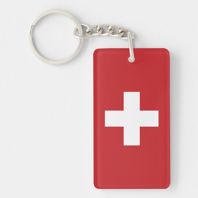 Flag of Switzerland Keychain (Front)