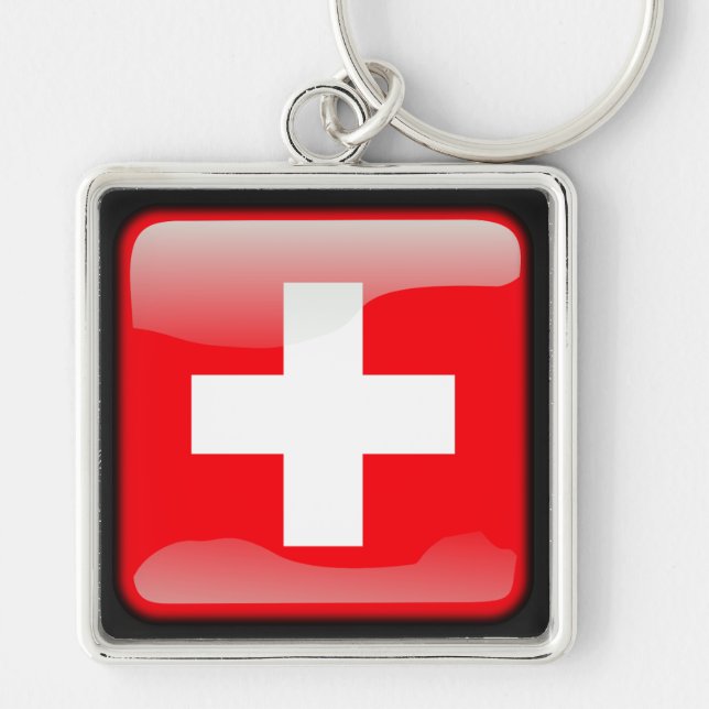 Flag of Switzerland Keychain (Front)