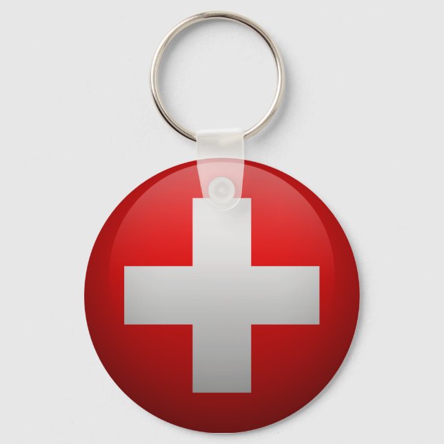 Flag of Switzerland Keychain (Front)