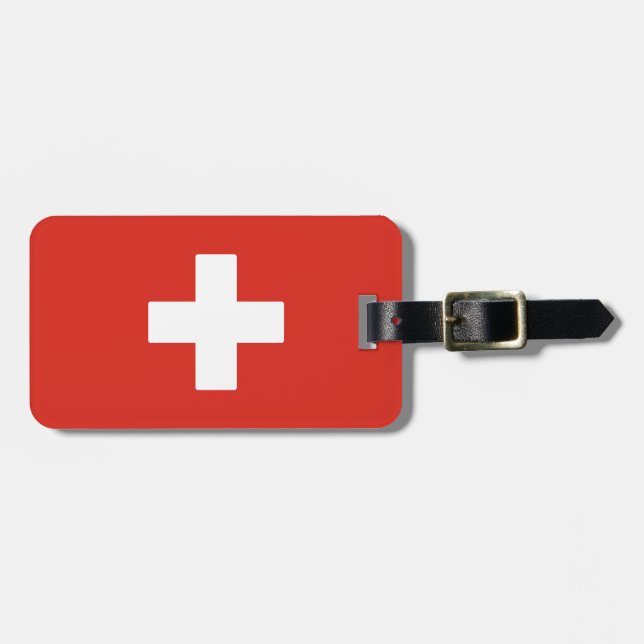 Flag of Switzerland Luggage Tag (Front Horizontal)