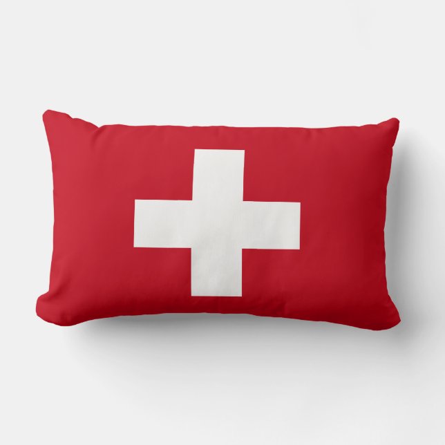 Flag of Switzerland Lumbar Pillow (Front)