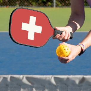 Flag of Switzerland Pickleball Paddle