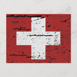 FLAG OF SWITZERLAND POSTCARD